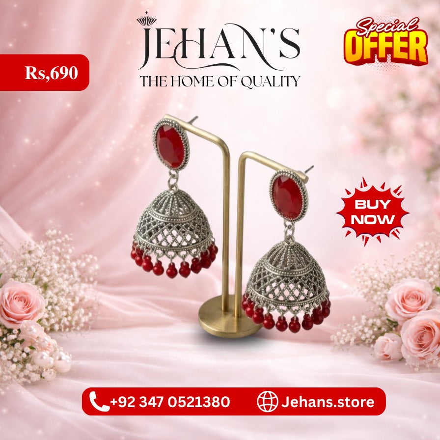 Jhumka Earrings Traditional Oxidized   Multi Color Collection