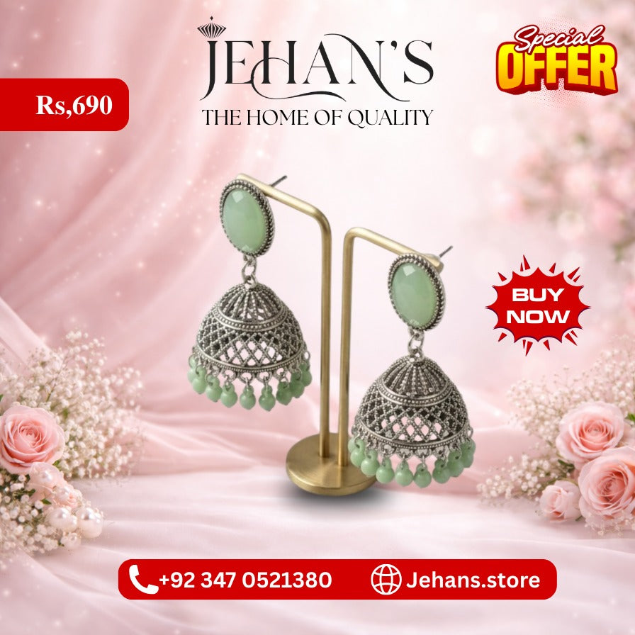 Jhumka Earrings Traditional Oxidized   Multi Color Collection