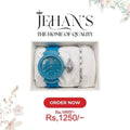 Jehan's Luxury Blue Watch & Jewelry Gift Set for Women